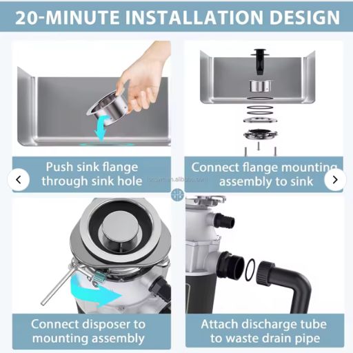 Garbage Disposal — Continuous Feed, Stainless Steel Grinding Components