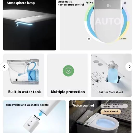 Smart Toilet with Bidet — Heated Seat, Auto Flush, Remote Control