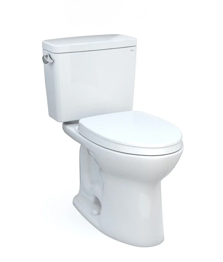 TOTO Drake II Two-Piece Elongated 1.28 GPF Toilet — Cotton White | CST454CEFG#01