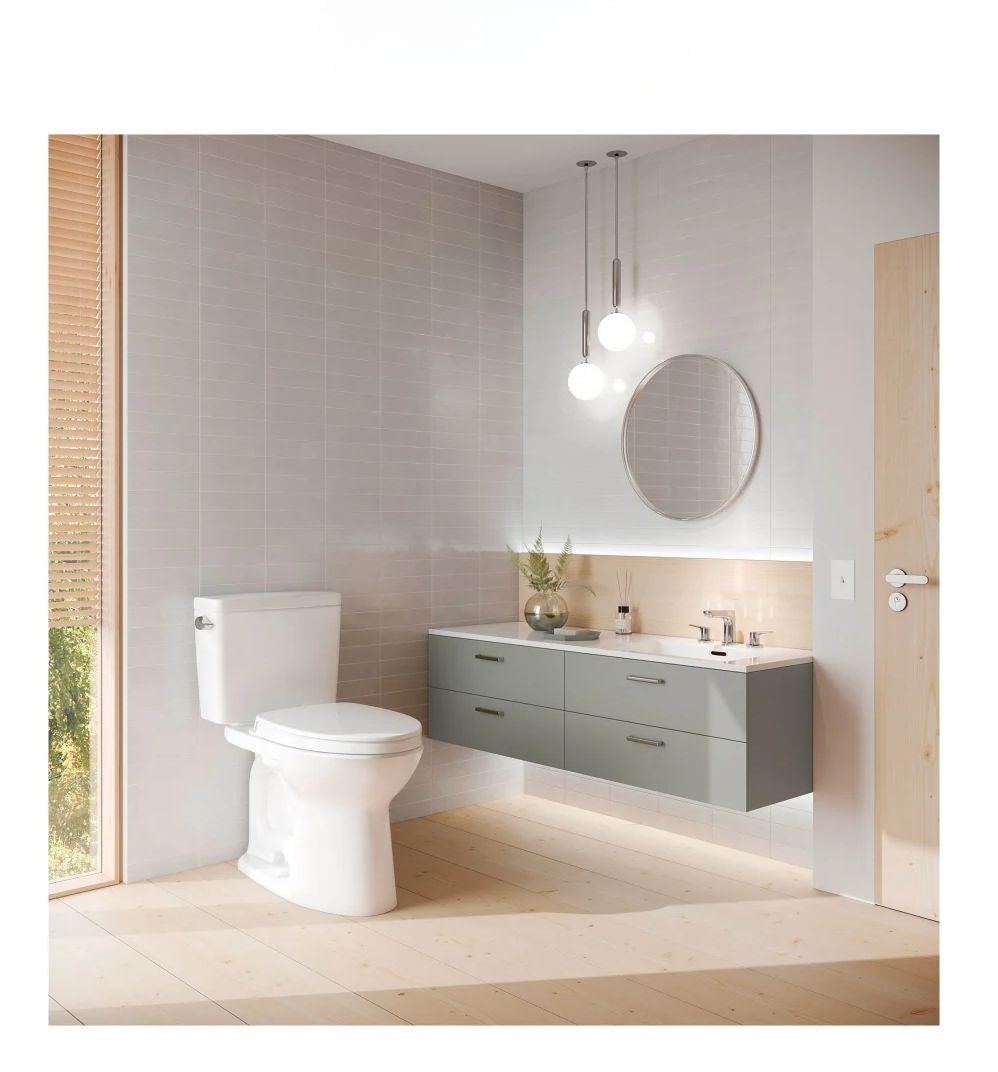 TOTO Drake II Two-Piece Elongated 1.28 GPF Toilet — Cotton White | CST454CEFG#01
