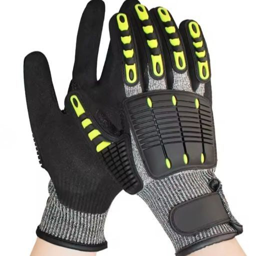 Impact Work Gloves — TPR Protection, Grip Palm, for Plumbing & Trade Work