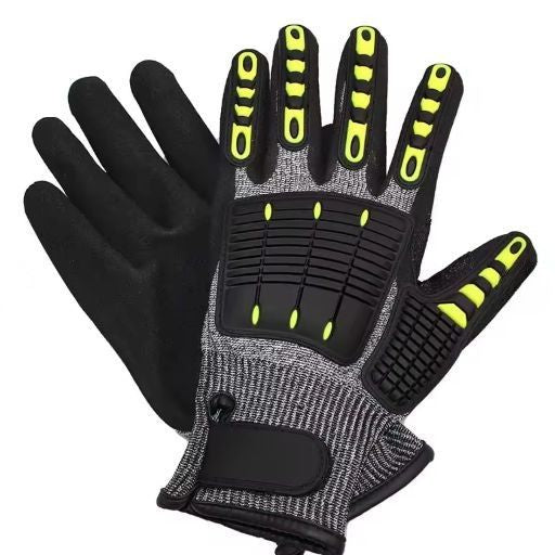 Impact Work Gloves — TPR Protection, Grip Palm, for Plumbing & Trade Work